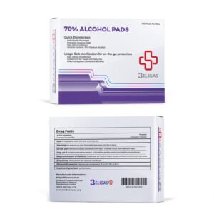 Beligas 70% Alcohol Pads 100 Pads Per Box